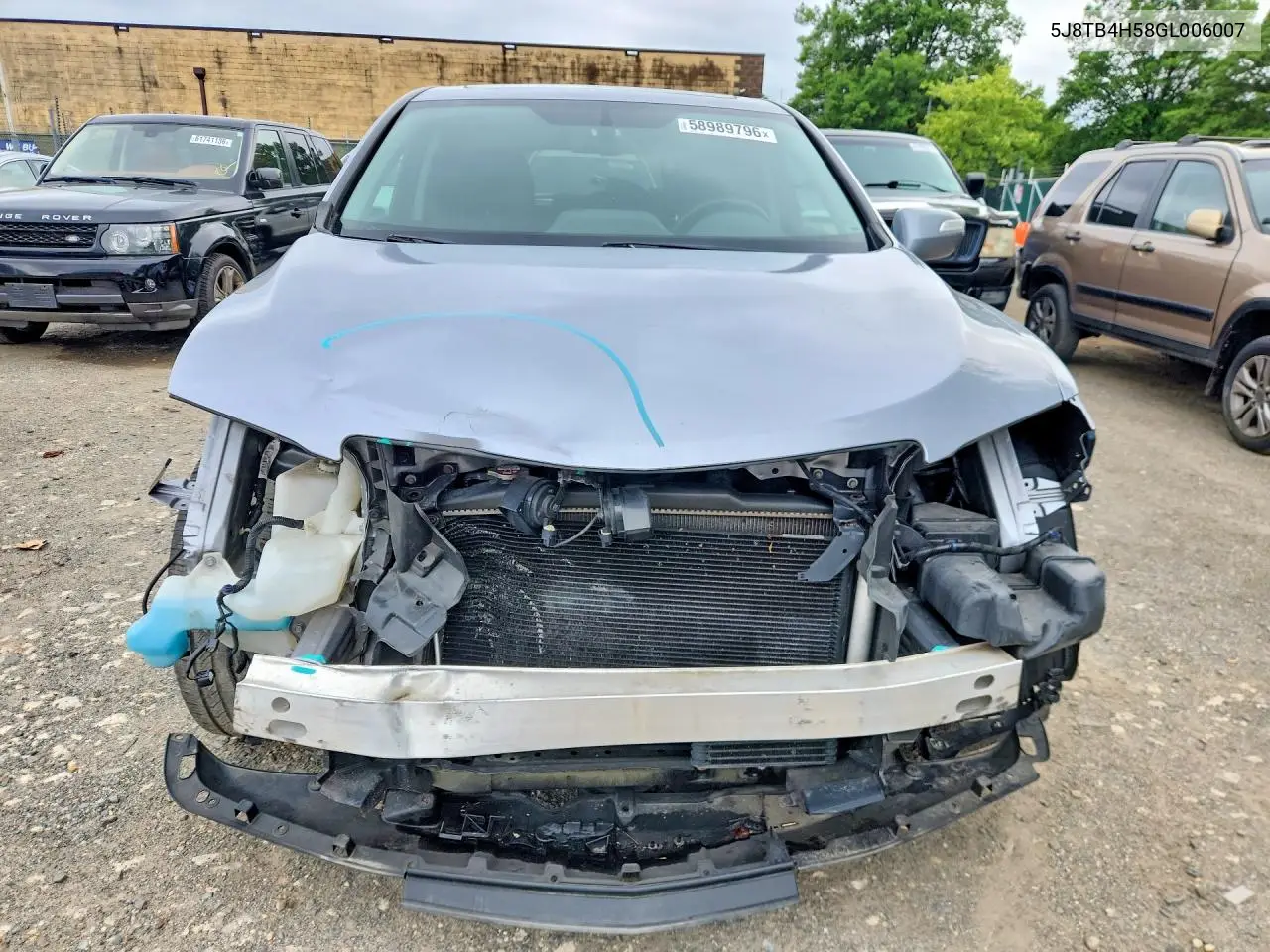 2016 Acura Rdx Technology VIN: 5J8TB4H58GL006007 Lot: 58989796