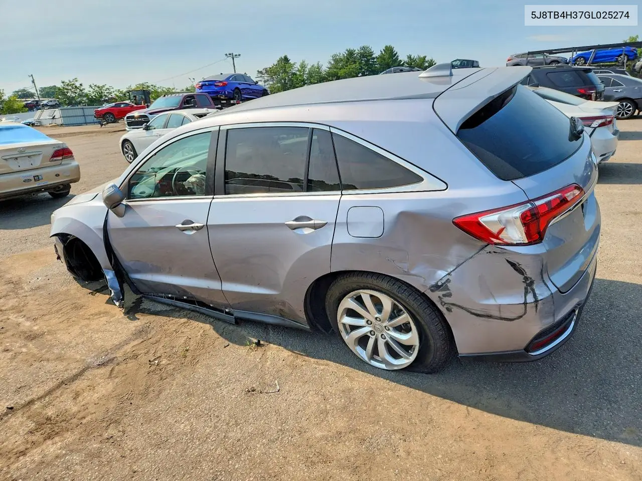 2016 Acura Rdx VIN: 5J8TB4H37GL025274 Lot: 60302236