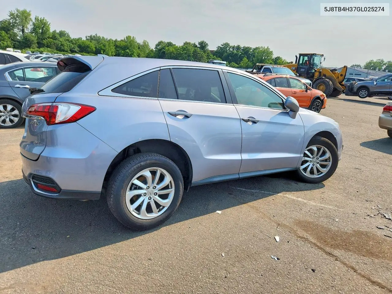 2016 Acura Rdx VIN: 5J8TB4H37GL025274 Lot: 60302236