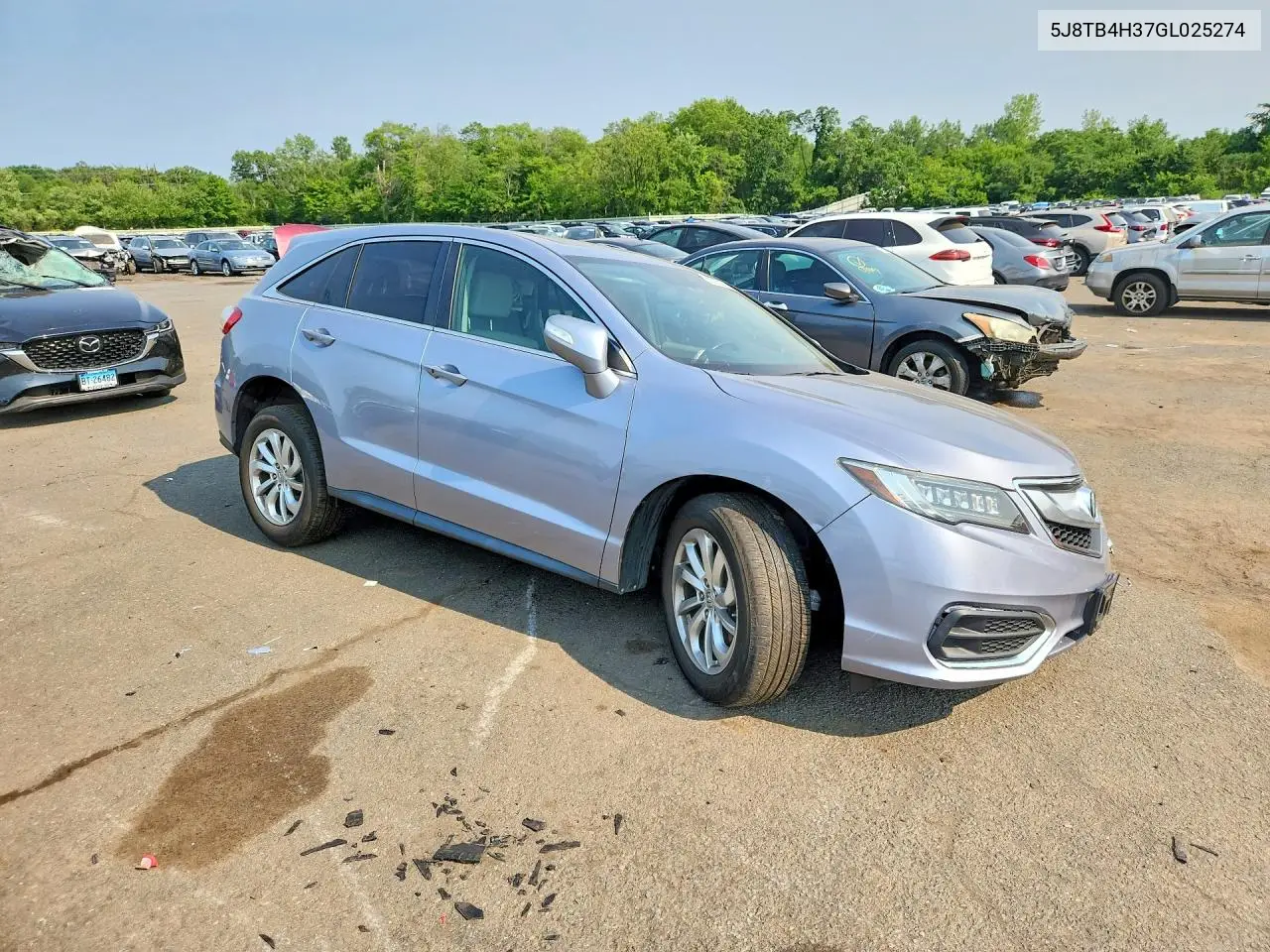 2016 Acura Rdx VIN: 5J8TB4H37GL025274 Lot: 60302236