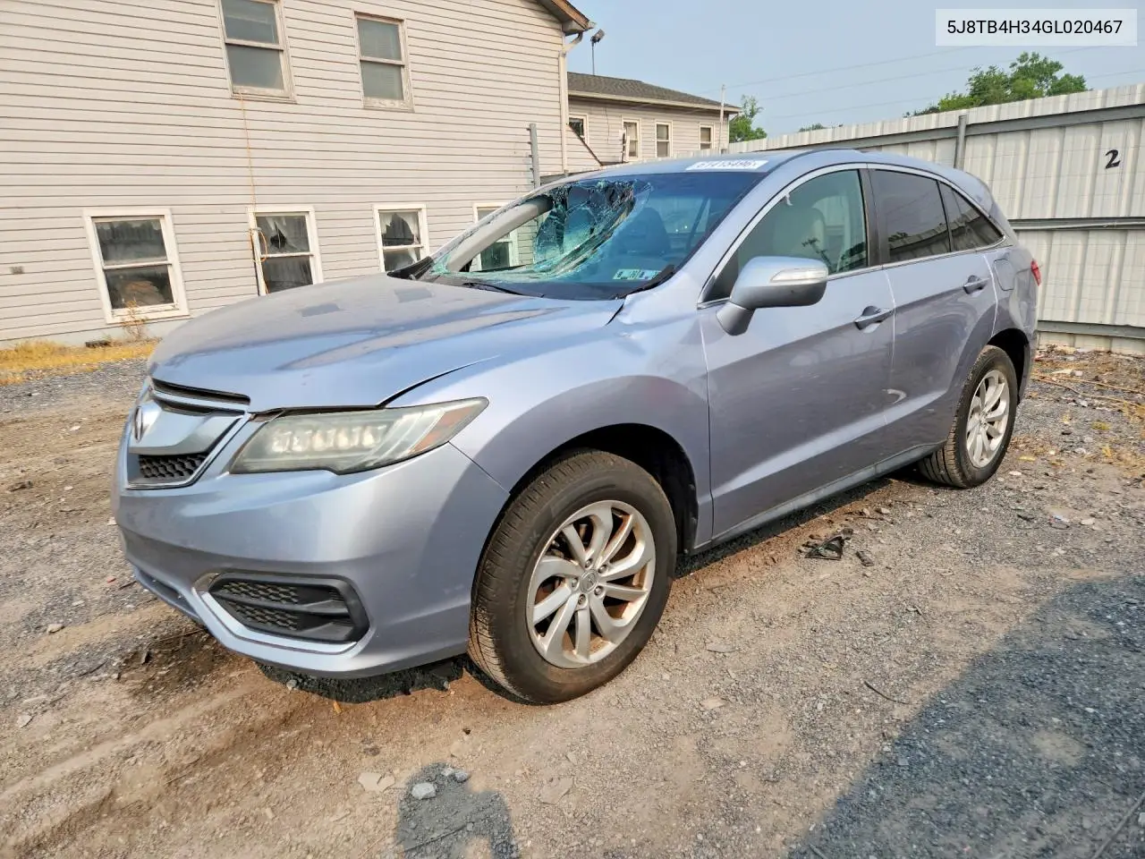 2016 Acura Rdx VIN: 5J8TB4H34GL020467 Lot: 61415496