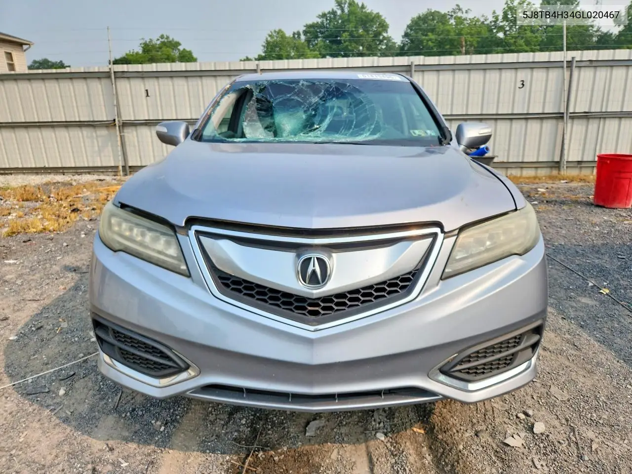 2016 Acura Rdx VIN: 5J8TB4H34GL020467 Lot: 61415496