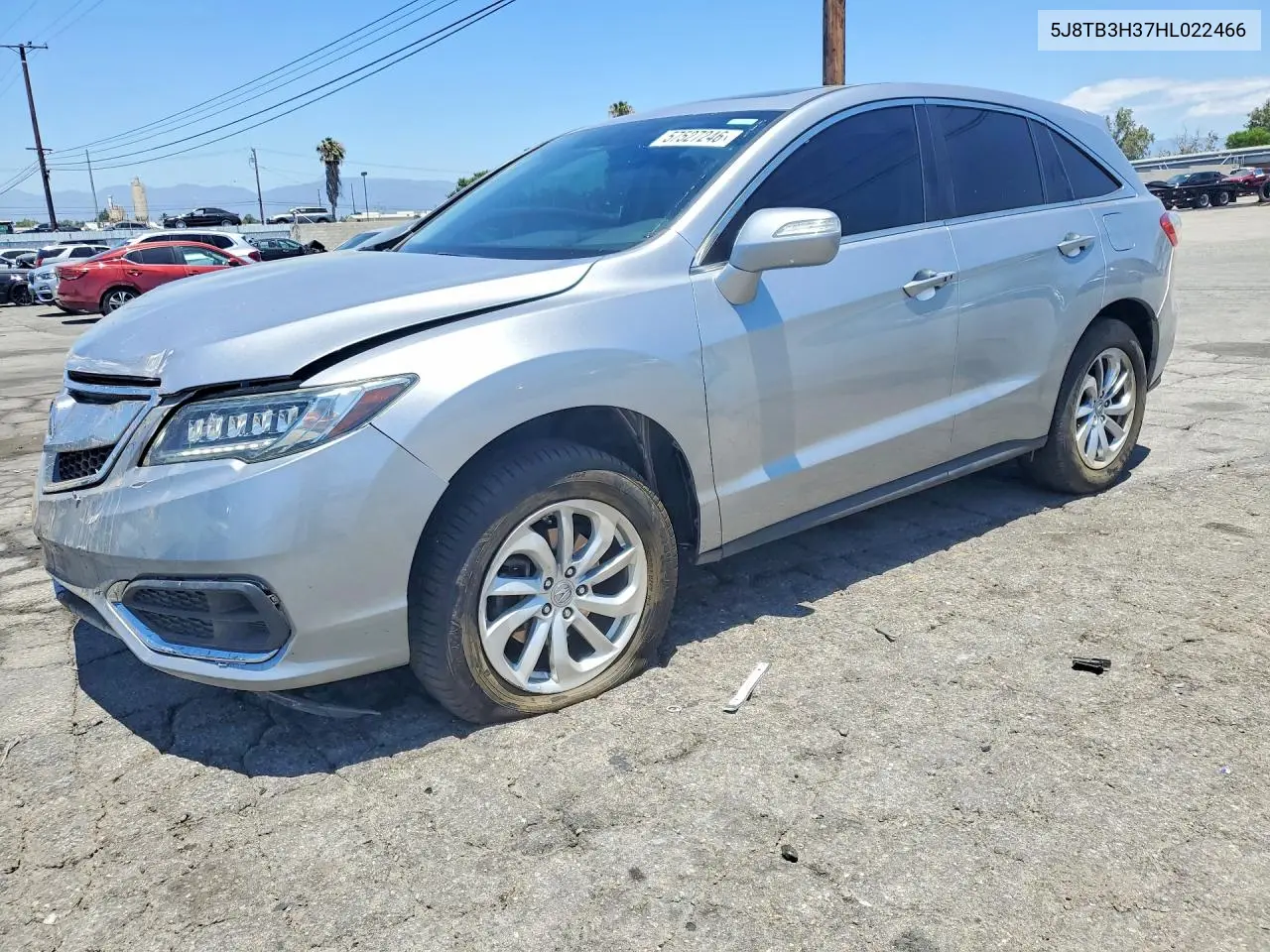 2017 Acura Rdx VIN: 5J8TB3H37HL022466 Lot: 57527246