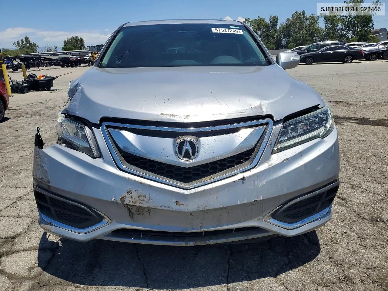 2017 Acura Rdx VIN: 5J8TB3H37HL022466 Lot: 57527246