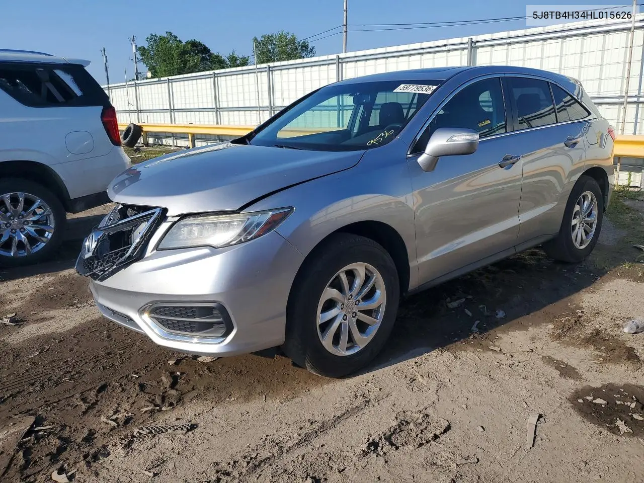 2017 Acura Rdx VIN: 5J8TB4H34HL015626 Lot: 59779536