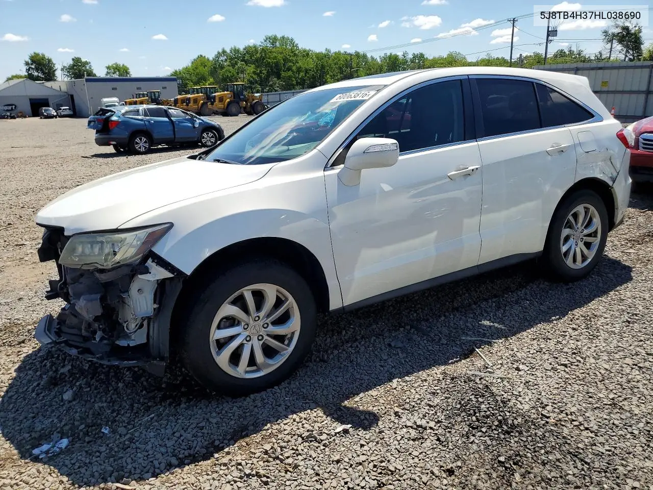 2017 Acura Rdx VIN: 5J8TB4H37HL038690 Lot: 60063816