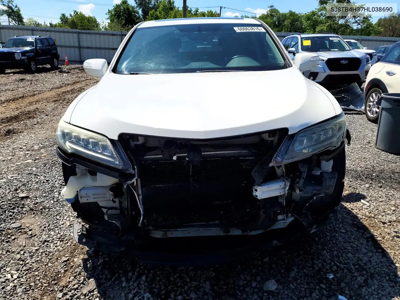 2017 Acura Rdx VIN: 5J8TB4H37HL038690 Lot: 60063816