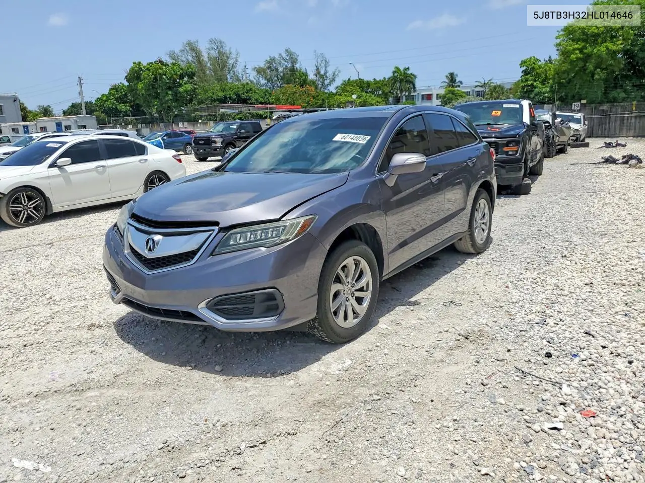 2017 Acura Rdx VIN: 5J8TB3H32HL014646 Lot: 60148896