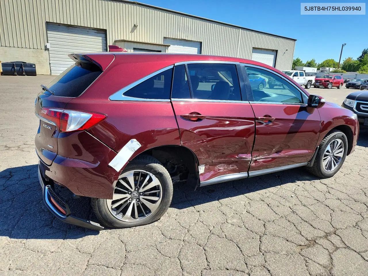 2017 Acura Rdx Advance VIN: 5J8TB4H75HL039940 Lot: 60804956