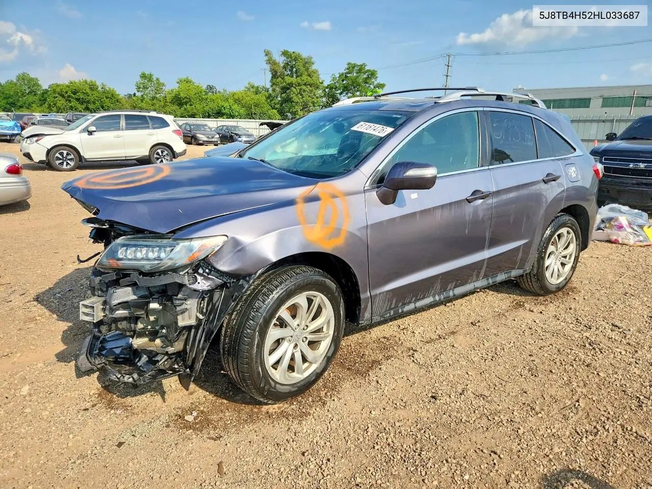 2017 Acura Rdx Technology VIN: 5J8TB4H52HL033687 Lot: 61161476