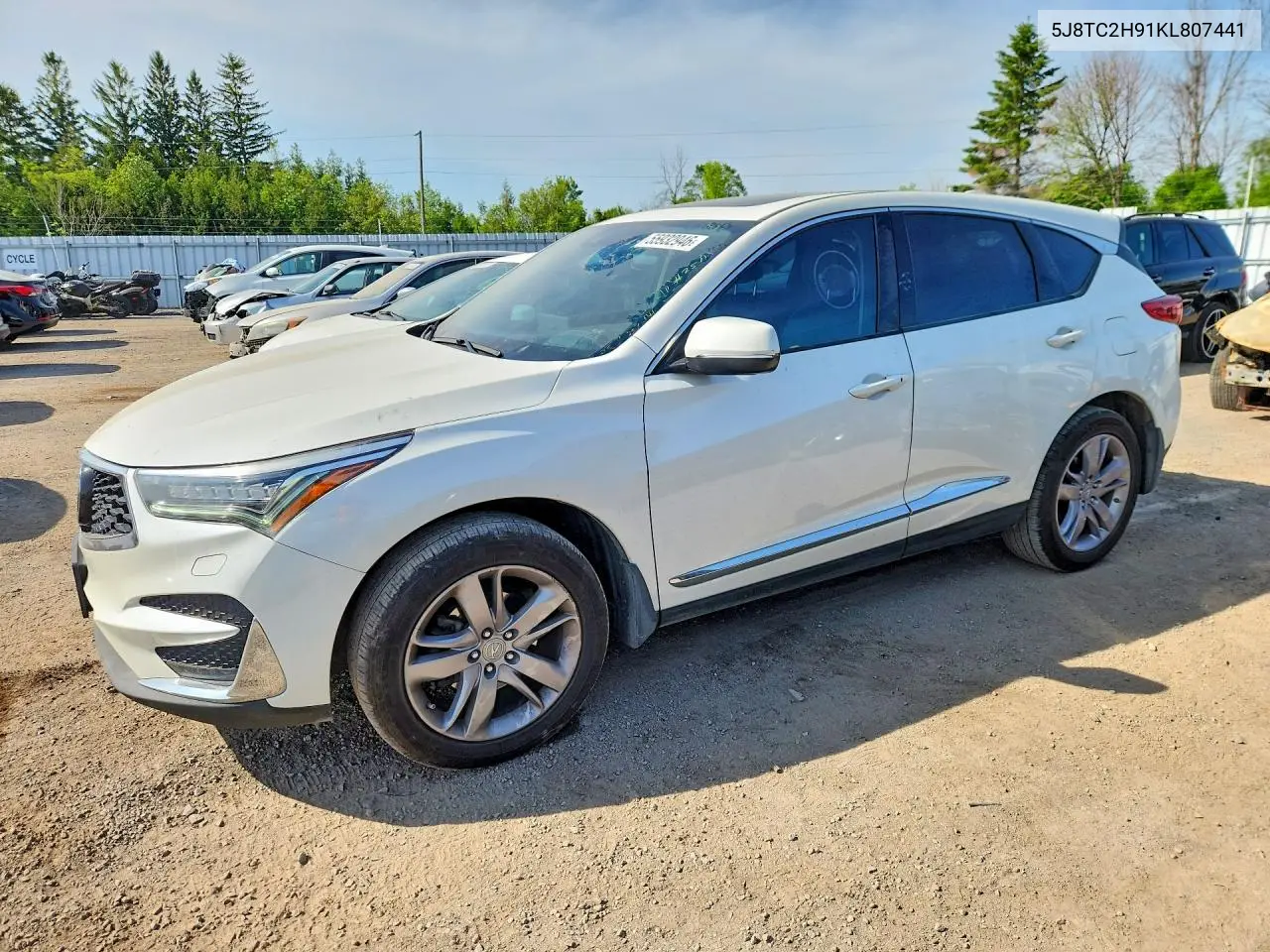 2019 Acura Rdx Platinum Elite VIN: 5J8TC2H91KL807441 Lot: 55932946