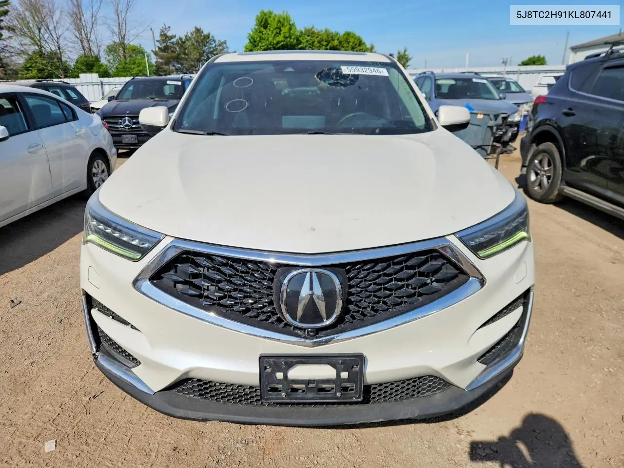 2019 Acura Rdx Platinum Elite VIN: 5J8TC2H91KL807441 Lot: 55932946