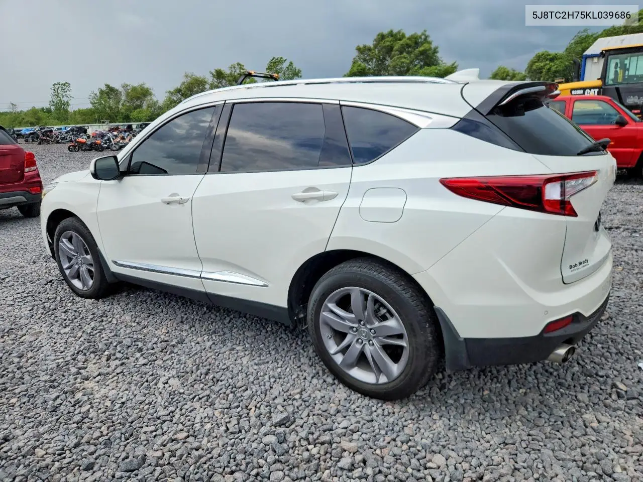 2019 Acura Rdx Advance VIN: 5J8TC2H75KL039686 Lot: 56265016