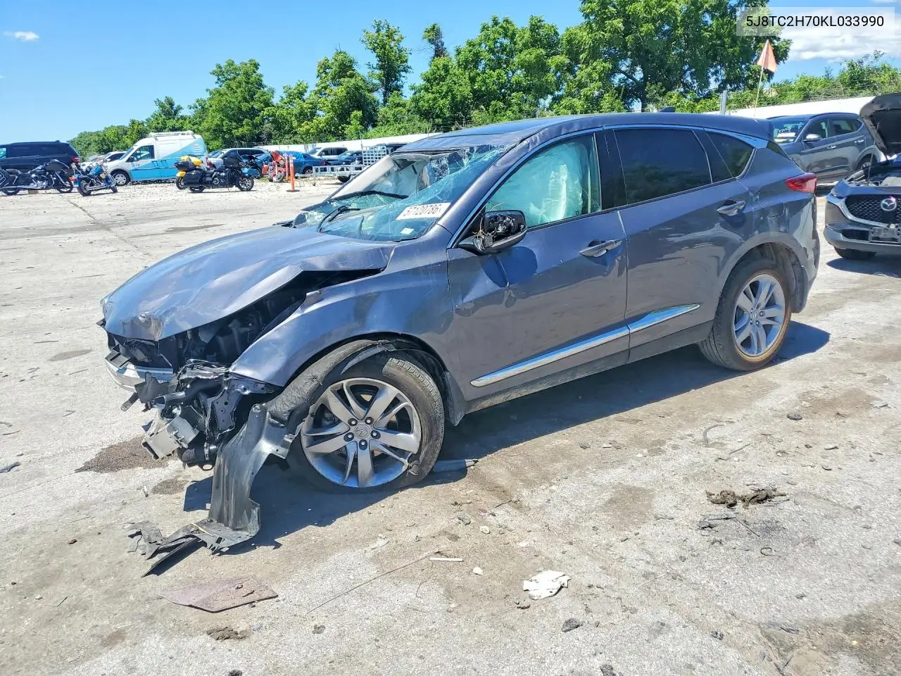 2019 Acura Rdx Advance VIN: 5J8TC2H70KL033990 Lot: 57120786