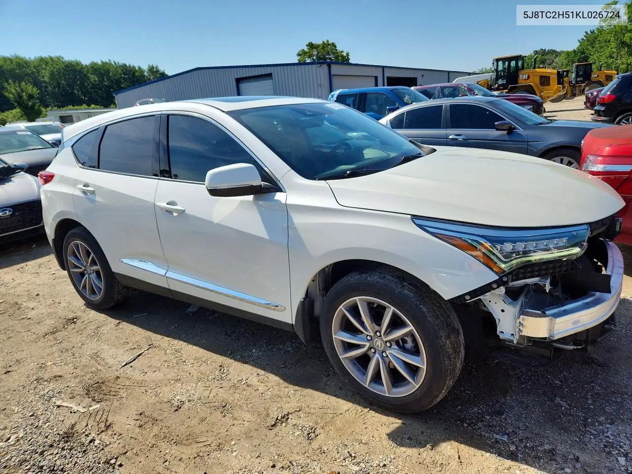 2019 Acura Rdx Technology VIN: 5J8TC2H51KL026724 Lot: 60263306