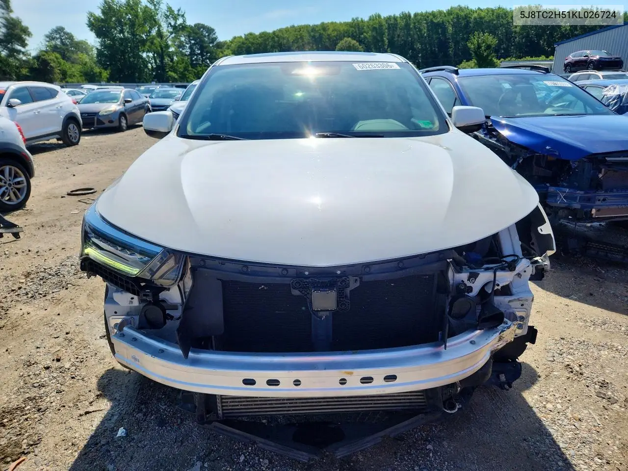 2019 Acura Rdx Technology VIN: 5J8TC2H51KL026724 Lot: 60263306