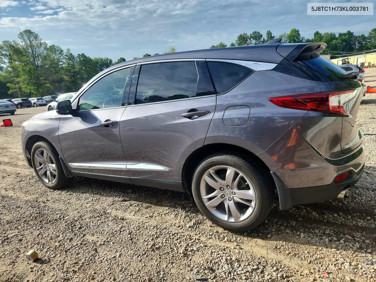 2019 Acura Rdx Advance VIN: 5J8TC1H73KL003781 Lot: 60528536