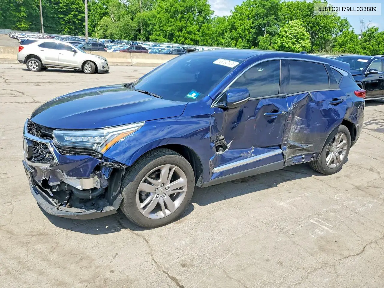 2020 Acura Rdx Advance VIN: 5J8TC2H79LL033889 Lot: 56250926