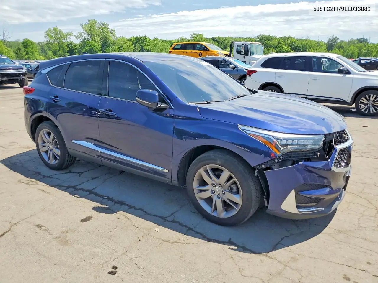 2020 Acura Rdx Advance VIN: 5J8TC2H79LL033889 Lot: 56250926