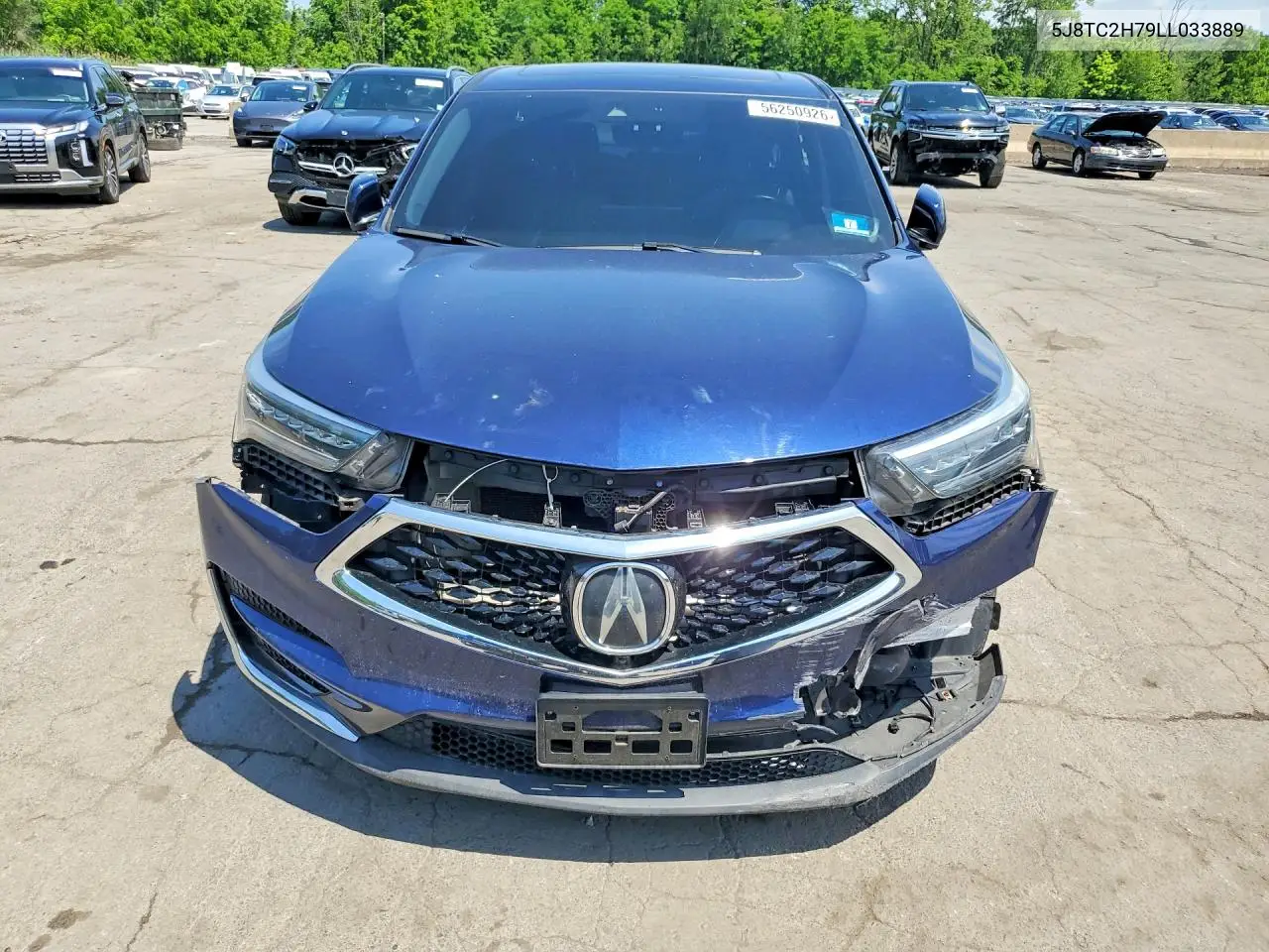 2020 Acura Rdx Advance VIN: 5J8TC2H79LL033889 Lot: 56250926
