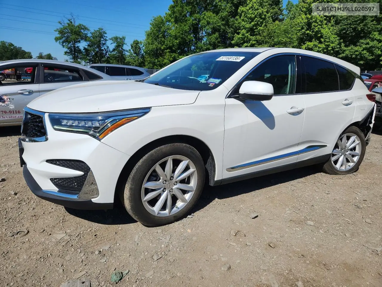 2020 Acura Rdx VIN: 5J8TC1H39LL020597 Lot: 57168136