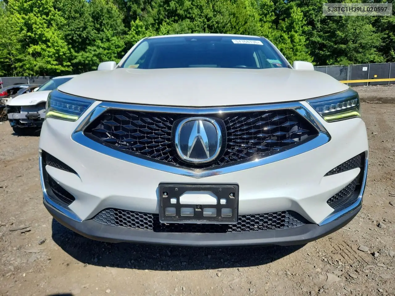 2020 Acura Rdx VIN: 5J8TC1H39LL020597 Lot: 57168136