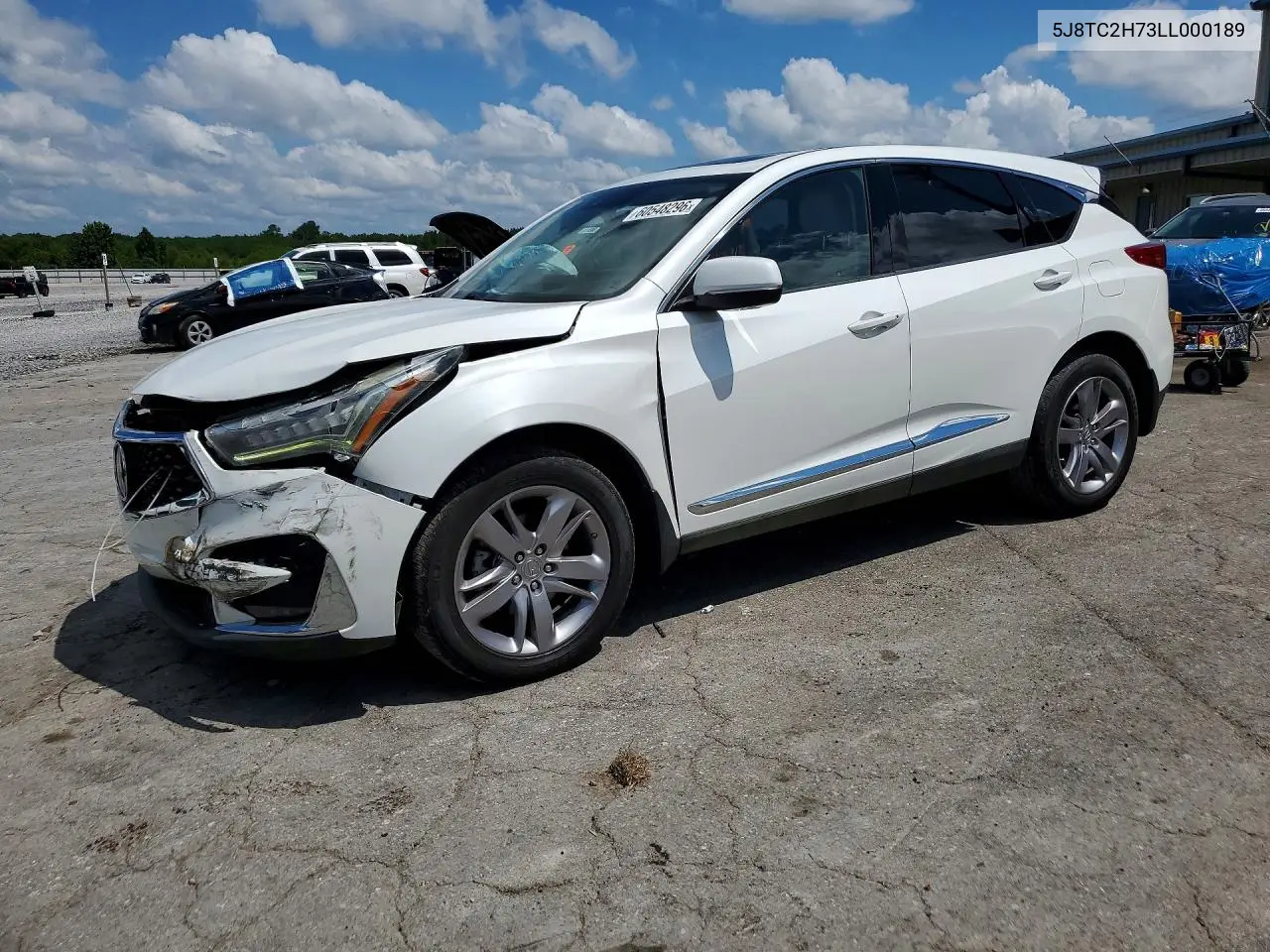 2020 Acura Rdx Advance VIN: 5J8TC2H73LL000189 Lot: 60548296