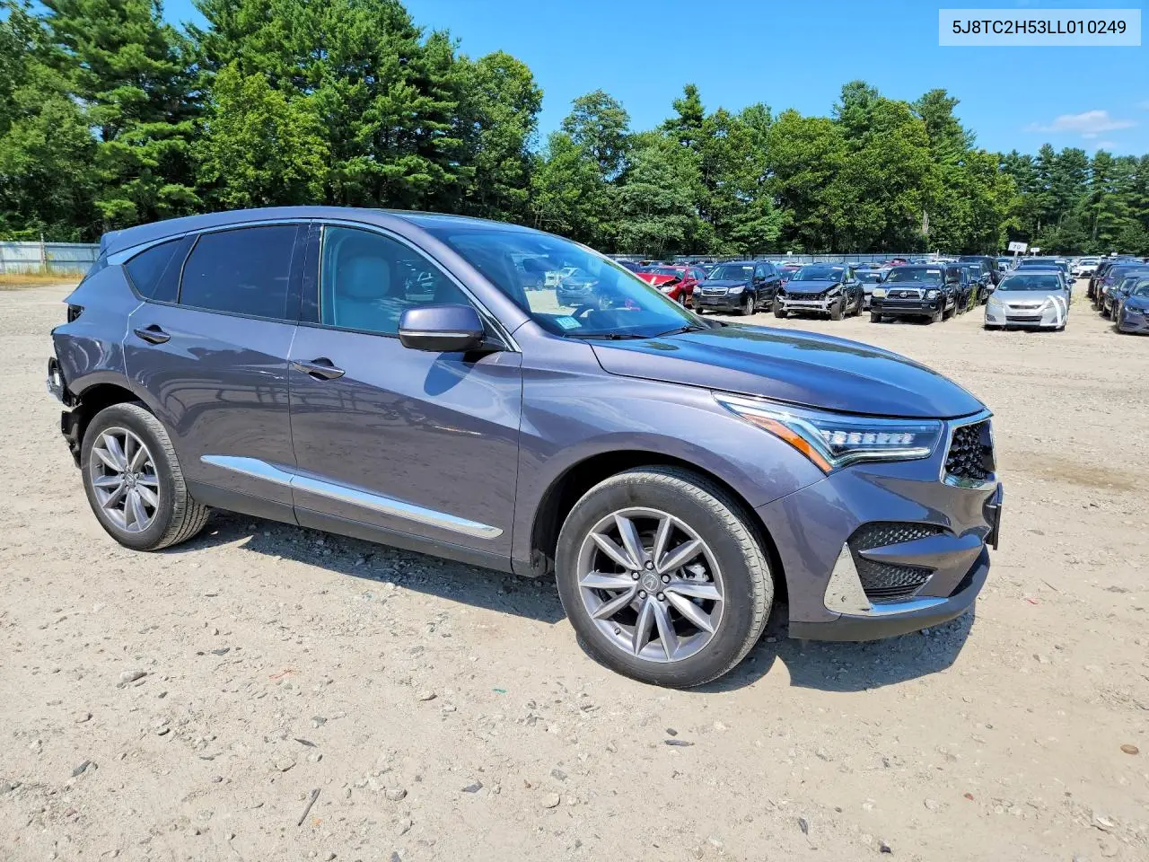 2020 Acura Rdx Technology VIN: 5J8TC2H53LL010249 Lot: 60654976