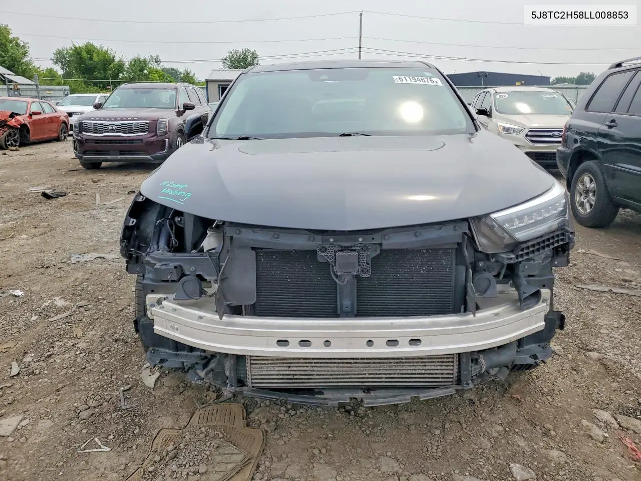2020 Acura Rdx Technology VIN: 5J8TC2H58LL008853 Lot: 61194676