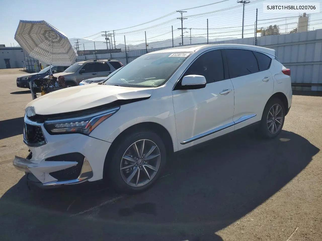2020 Acura Rdx Technology VIN: 5J8TC1H58LL020706 Lot: 61230706