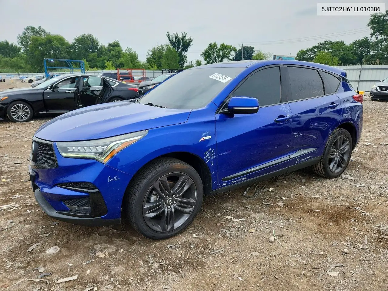2020 Acura Rdx A-Spec VIN: 5J8TC2H61LL010386 Lot: 61337576