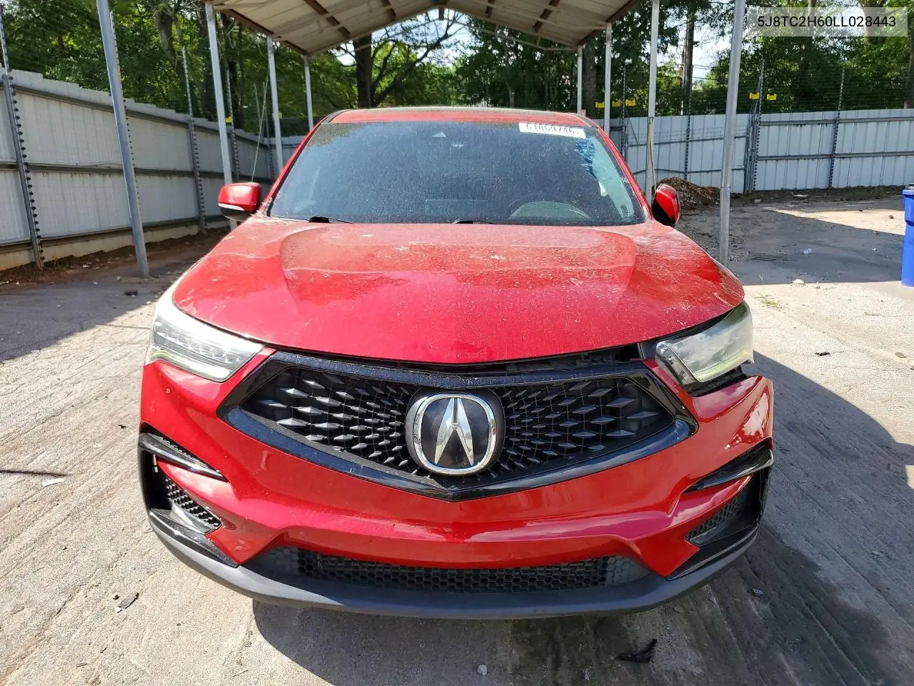 2020 Acura Rdx A-Spec VIN: 5J8TC2H60LL028443 Lot: 61869746