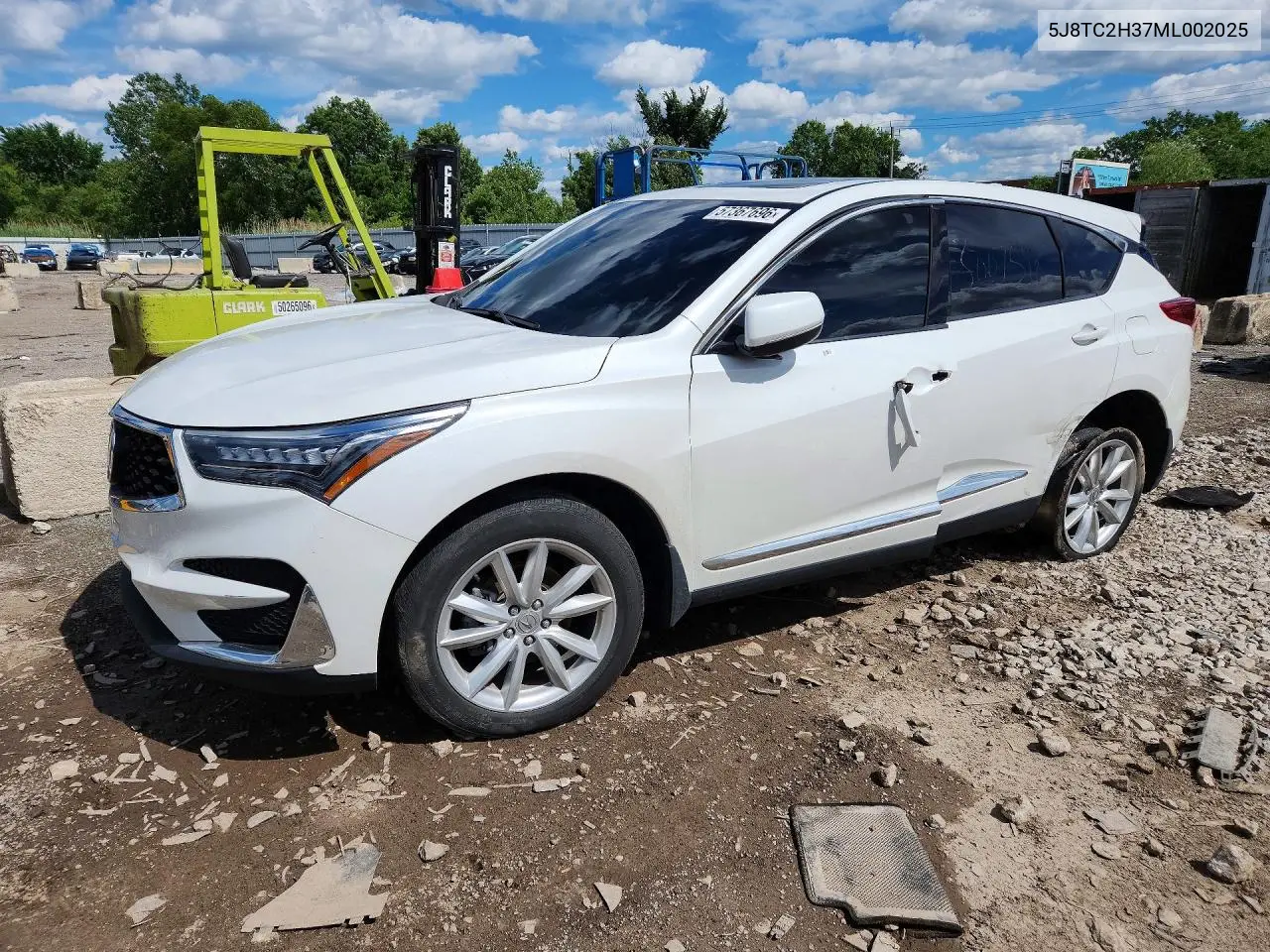 2021 Acura Rdx VIN: 5J8TC2H37ML002025 Lot: 57367696