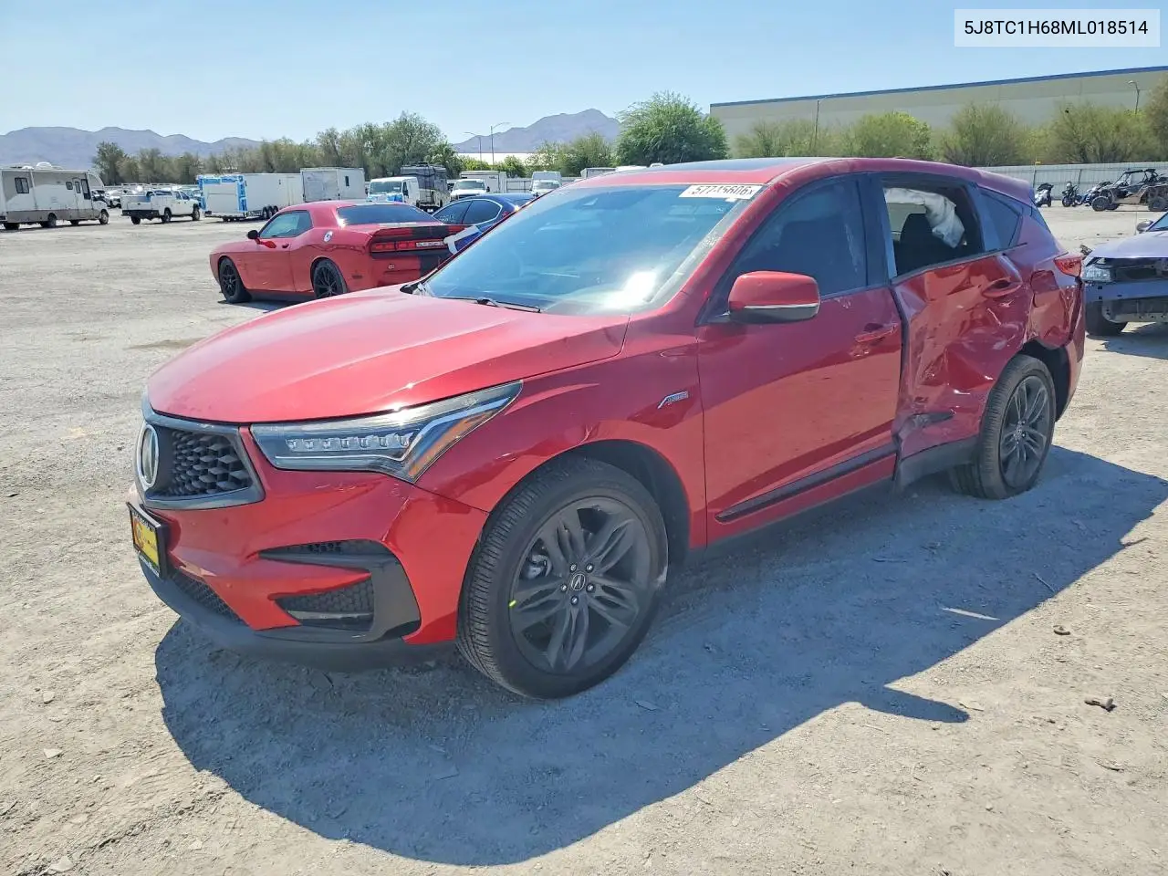 2021 Acura Rdx A-Spec VIN: 5J8TC1H68ML018514 Lot: 57745606
