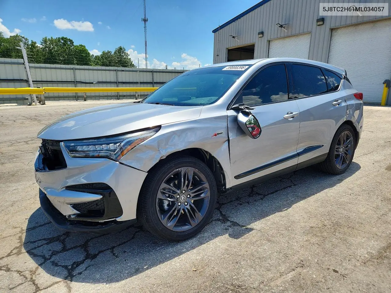 2021 Acura Rdx A-Spec VIN: 5J8TC2H61ML034057 Lot: 59888396
