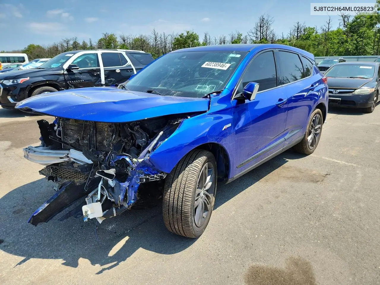 2021 Acura Rdx A-Spec VIN: 5J8TC2H64ML025823 Lot: 60238946