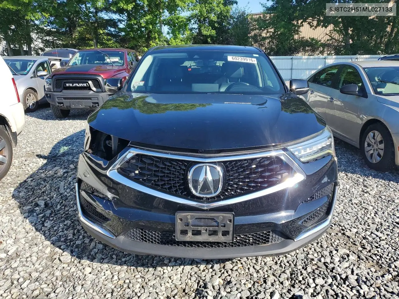 2021 Acura Rdx Technology VIN: 5J8TC2H51ML027133 Lot: 60239916