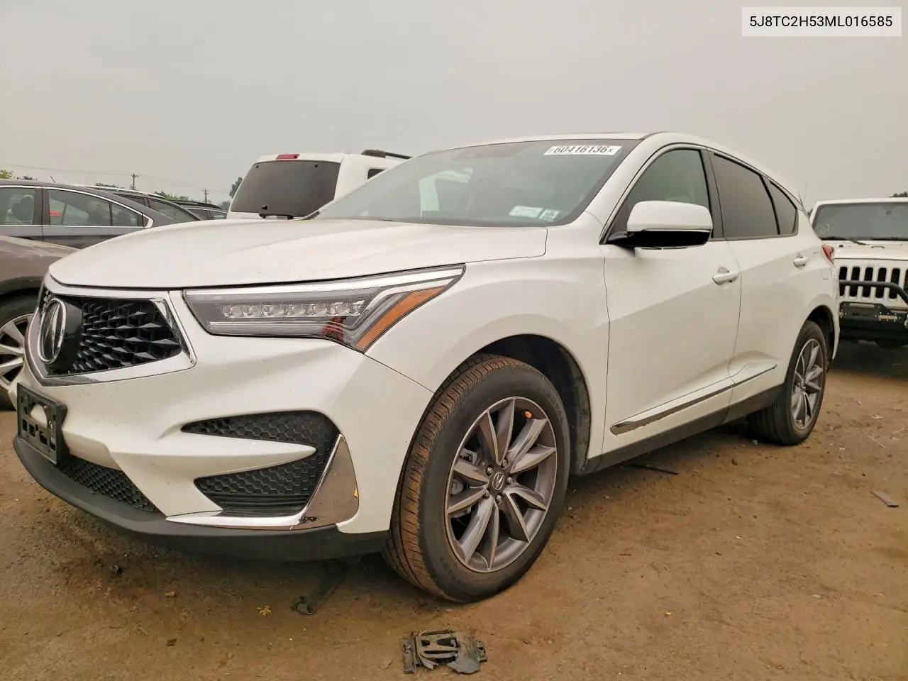 2021 Acura Rdx Technology VIN: 5J8TC2H53ML016585 Lot: 60416136