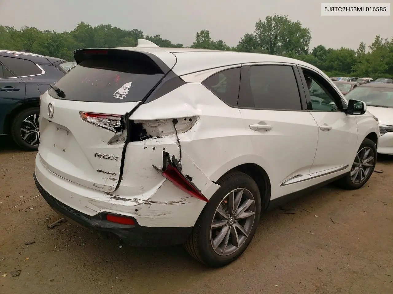 2021 Acura Rdx Technology VIN: 5J8TC2H53ML016585 Lot: 60416136