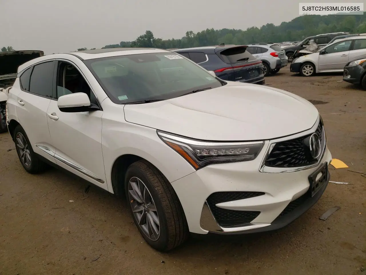 2021 Acura Rdx Technology VIN: 5J8TC2H53ML016585 Lot: 60416136