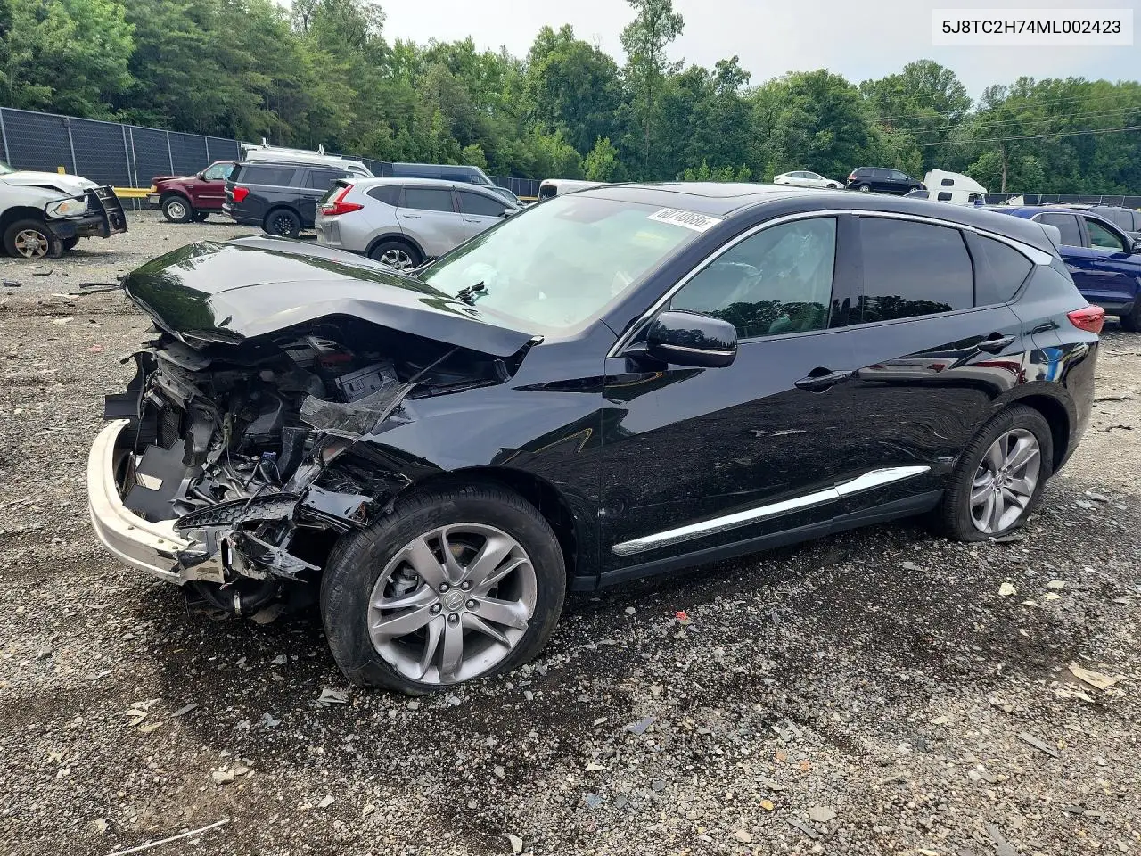 2021 Acura Rdx Advance/Pmc Edition VIN: 5J8TC2H74ML002423 Lot: 60740686