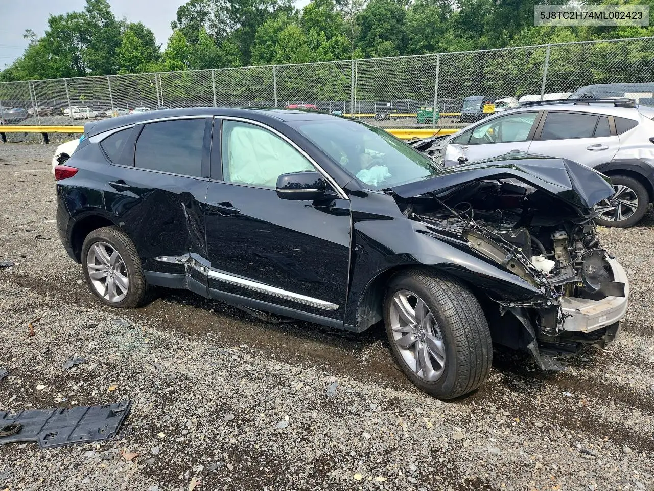 2021 Acura Rdx Advance/Pmc Edition VIN: 5J8TC2H74ML002423 Lot: 60740686
