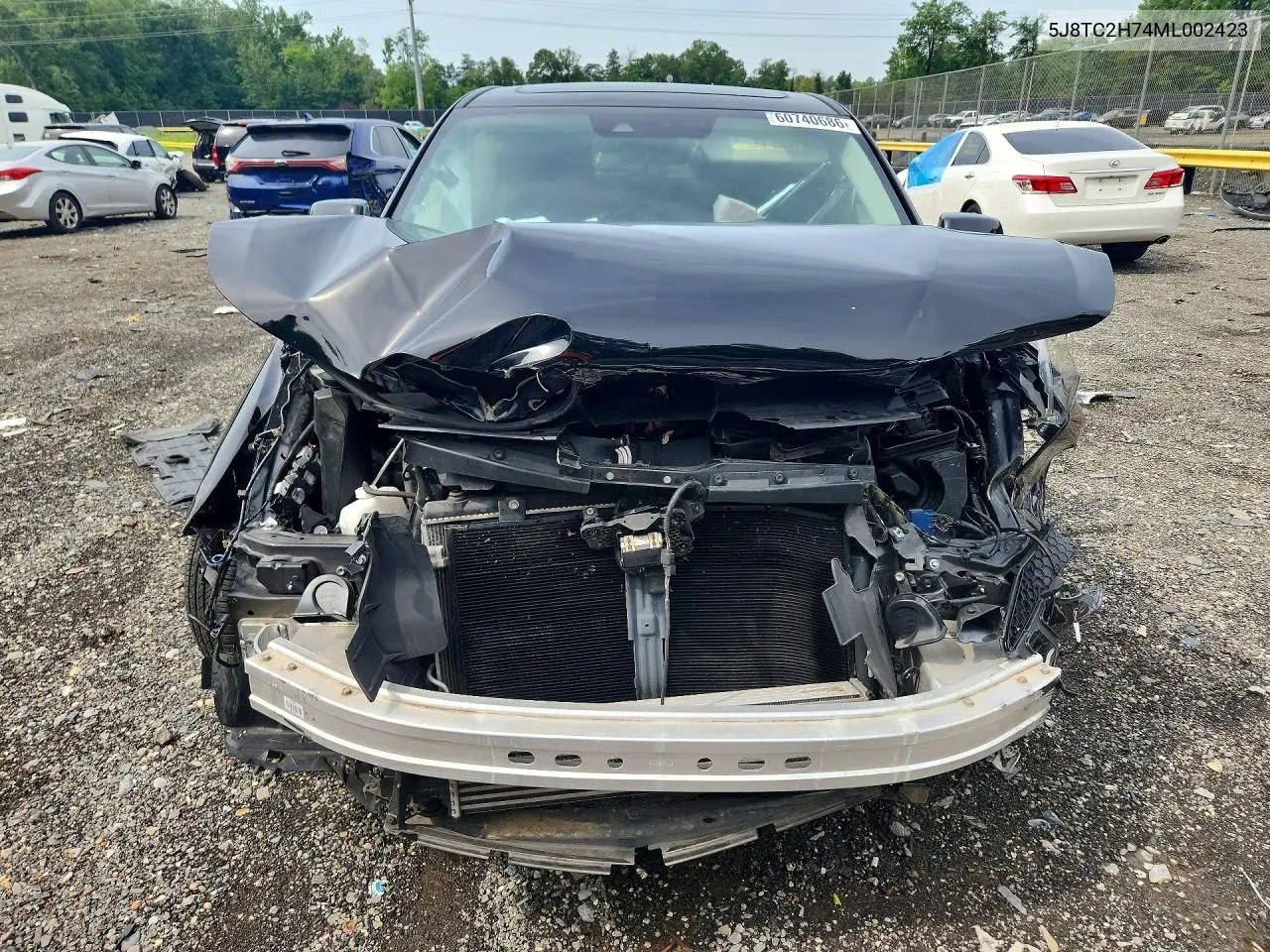 2021 Acura Rdx Advance/Pmc Edition VIN: 5J8TC2H74ML002423 Lot: 60740686