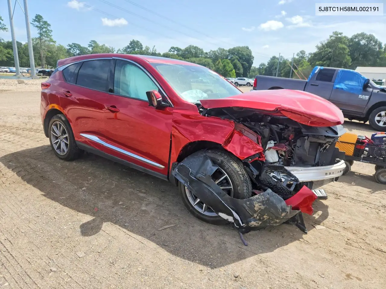 2021 Acura Rdx Technology VIN: 5J8TC1H58ML002191 Lot: 60779056