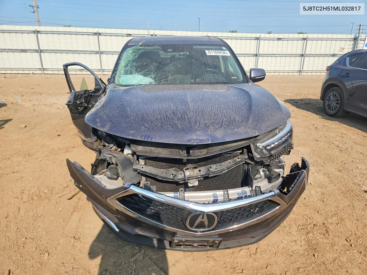 2021 Acura Rdx Technology VIN: 5J8TC2H51ML032817 Lot: 61169456