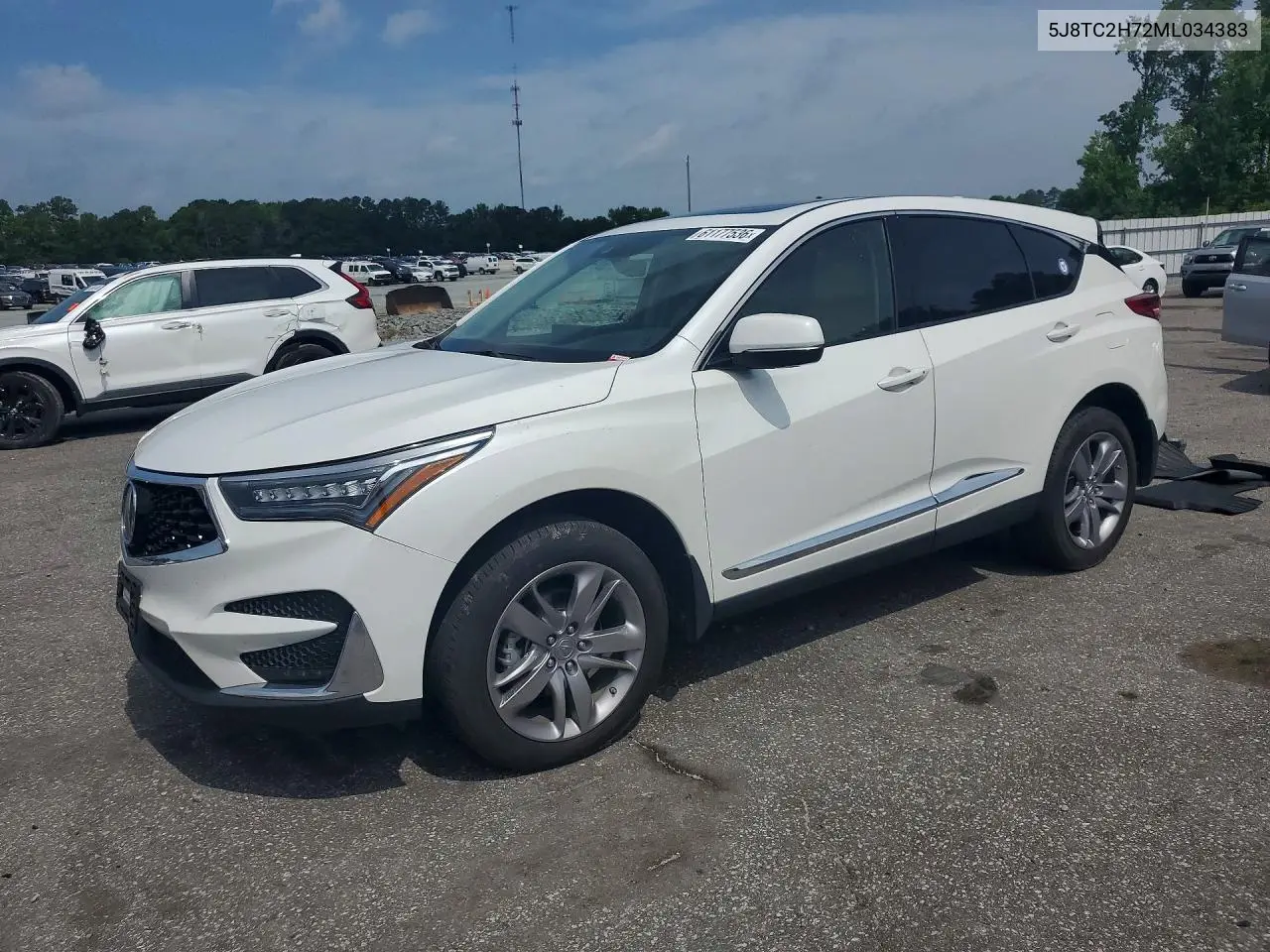 2021 Acura Rdx Advance VIN: 5J8TC2H72ML034383 Lot: 61177536