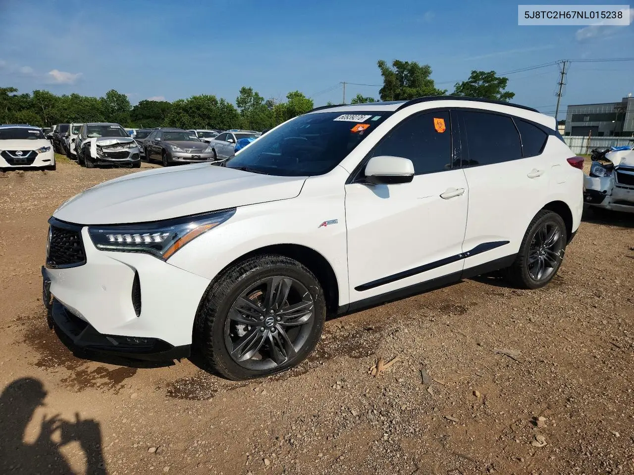 2022 Acura Rdx A-Spec VIN: 5J8TC2H67NL015238 Lot: 60939276