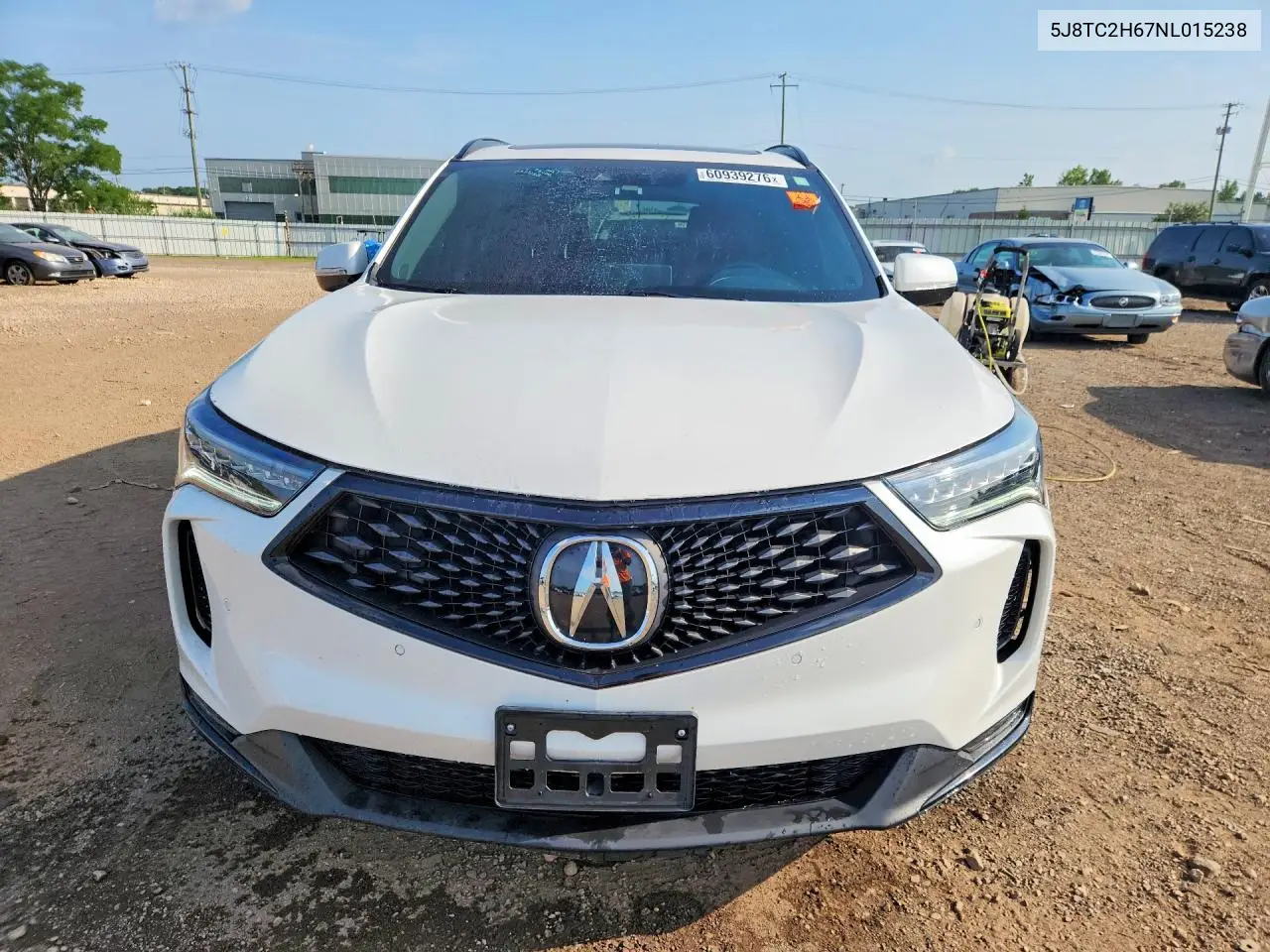 2022 Acura Rdx A-Spec VIN: 5J8TC2H67NL015238 Lot: 60939276
