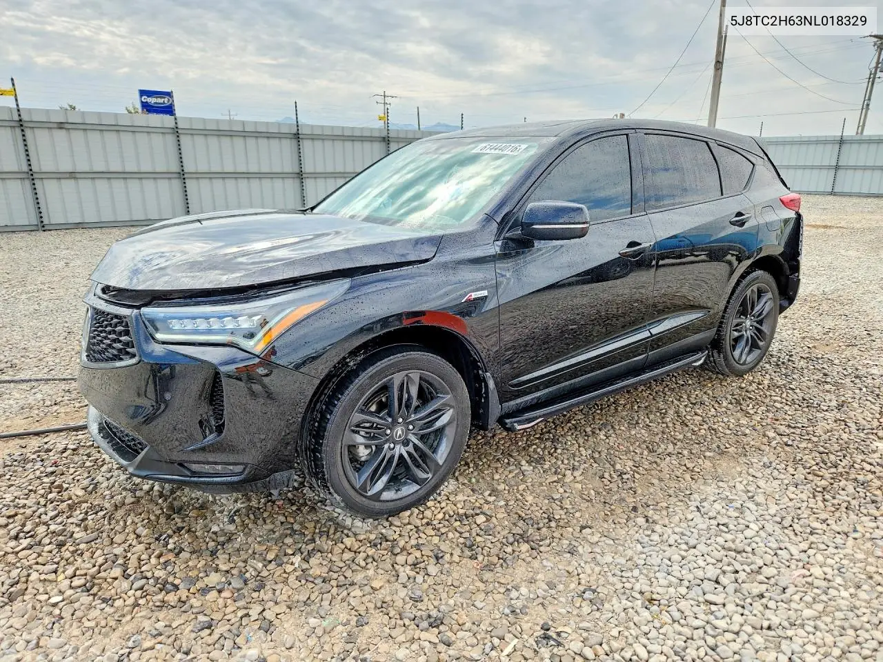 2022 Acura Rdx A-Spec VIN: 5J8TC2H63NL018329 Lot: 61444016