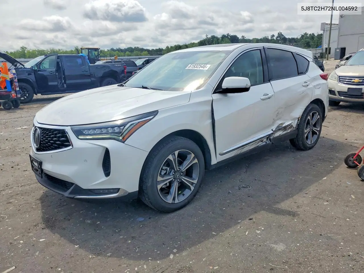 2022 Acura Rdx Advance VIN: 5J8TC2H72NL004592 Lot: 61932546